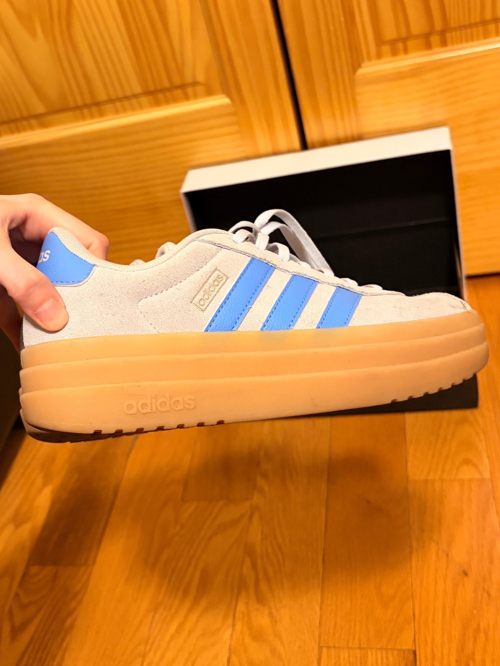 adidas Light Blue VL Court Bold Sneakers - Picture 7 of 11